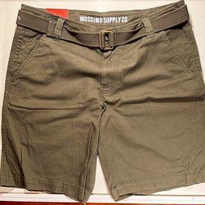 Mossimo Supply Co Men's Green Flat Front Shorts (9.5" inseam) Size 36